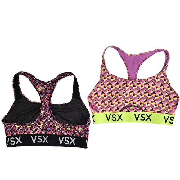 Victorias Secret Sport Womens Size Large Lot of 2 The Player Sports Bra VSX - Picture 6 of 7